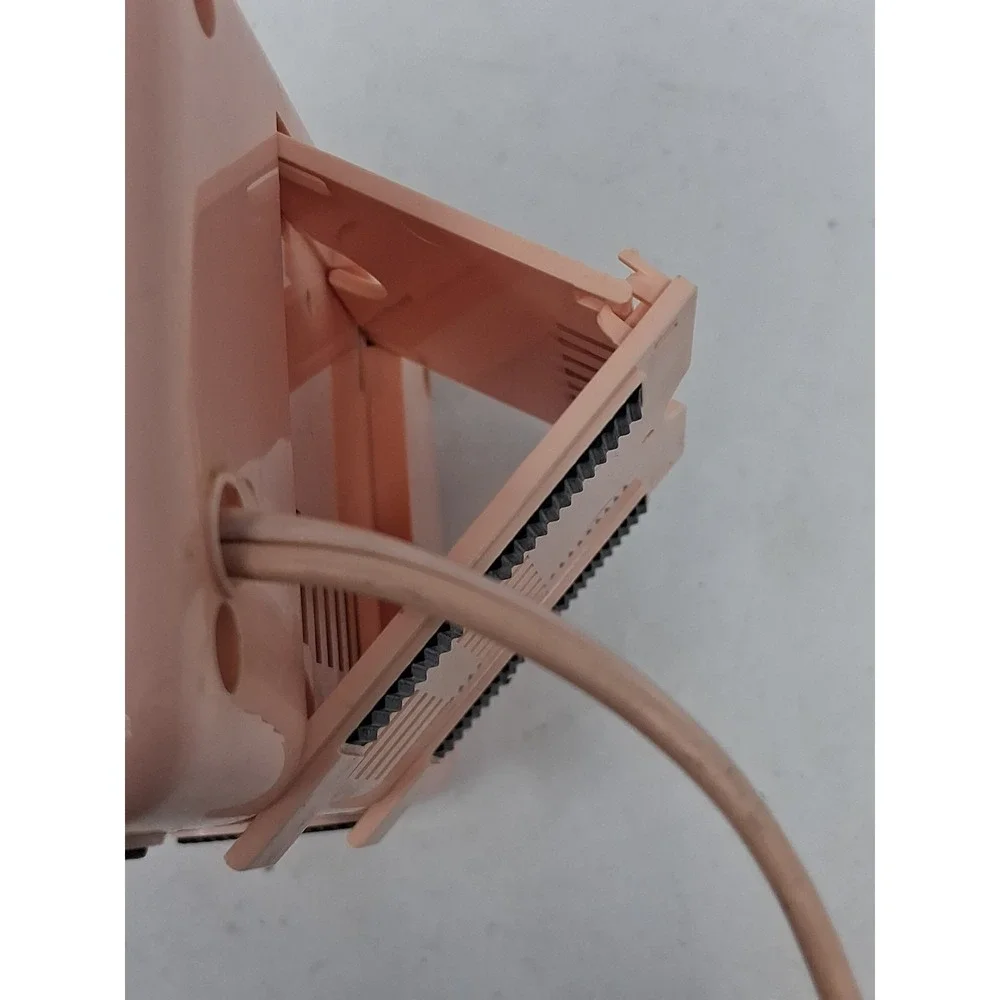 Vintage 80's Conair Kick-Standing Digital Alarm Clock Pink Peach Retro Works